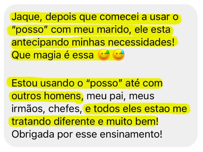Depoimento de aluna