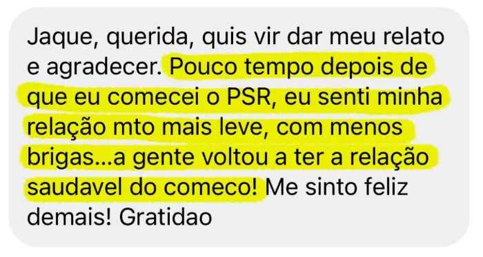 Depoimento de aluna