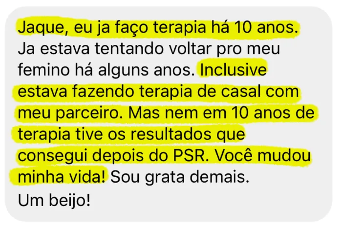 Depoimento de aluna