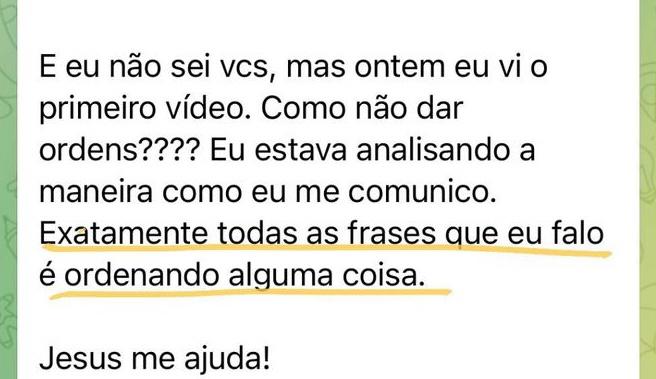 Depoimento de aluna da Jaque