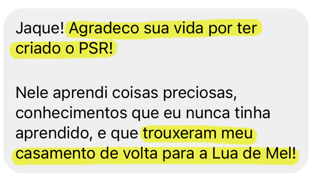 Depoimento de aluna da Jaque